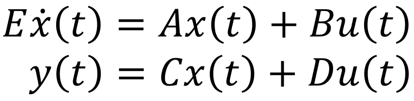 Formel Exdot(t)=Ax(t)+Bu(t)