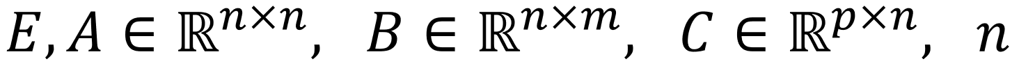 Formel E,A∈R^(n×n), B∈R^(n×m), C∈R^(p×n), n