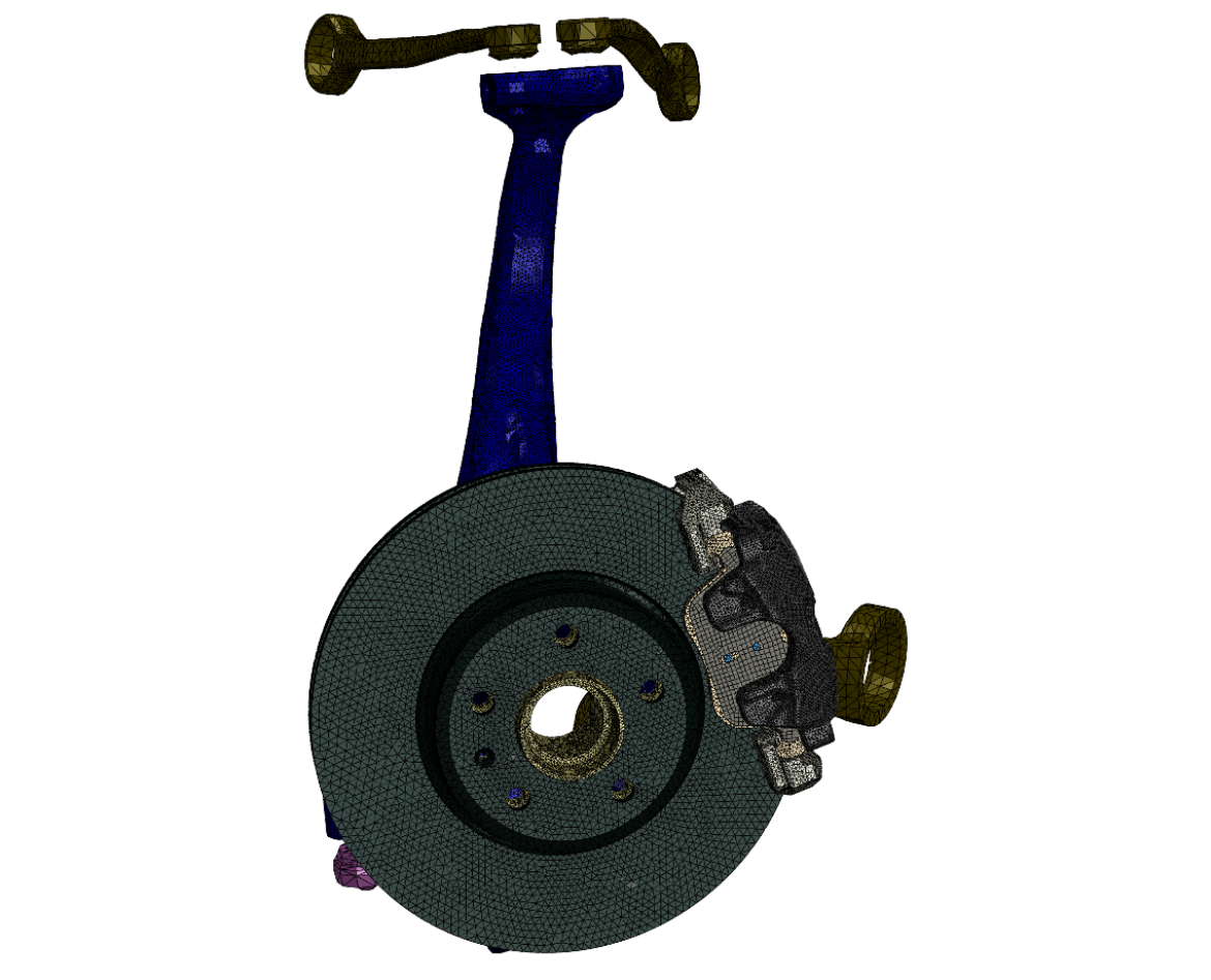 FE-Modell einer serienmäßigen Bremse